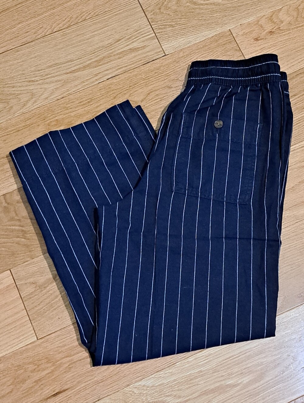 GAP Navy Blue Pinstripe Wide Leg Pants